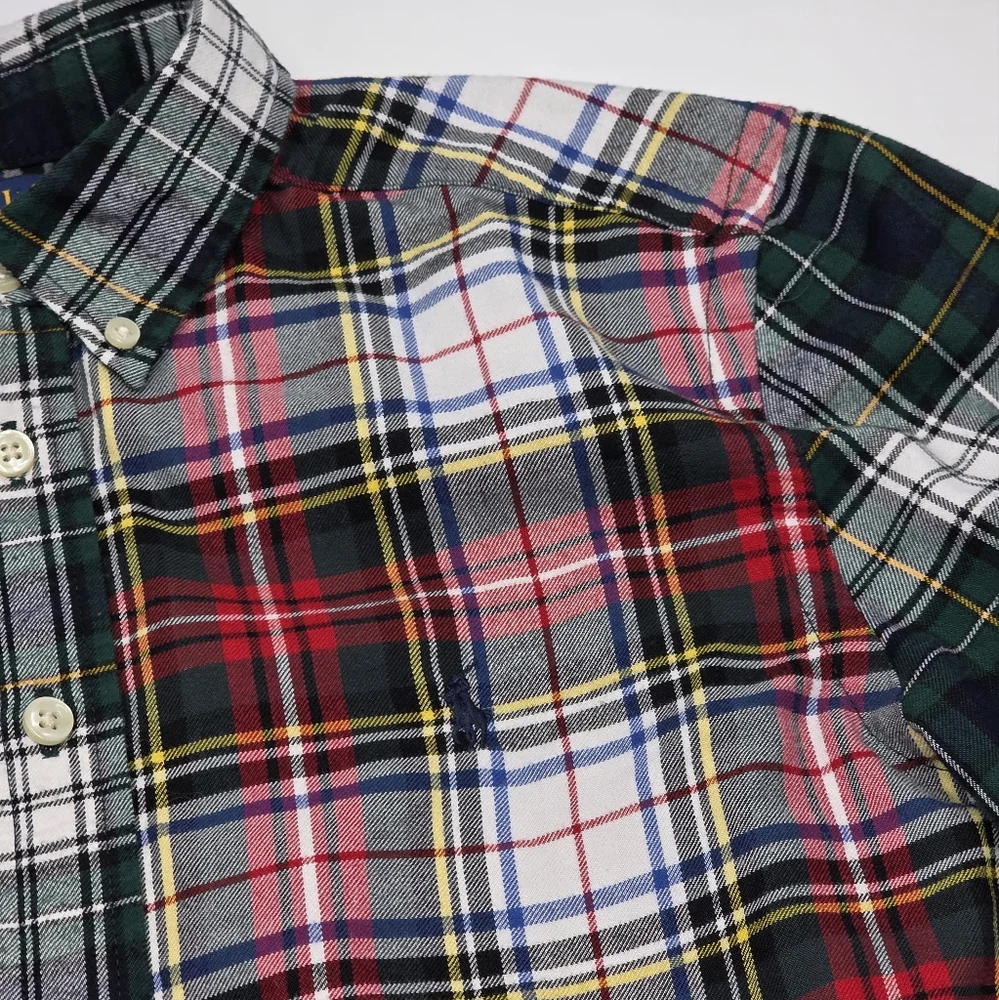 Polo Ralph Lauren boys' plaid flannel button down shirt size L